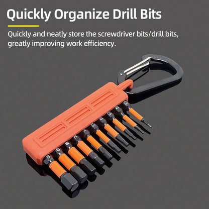 Suporte de Bits de Chave de Fenda Hexagonal de 1/4" Portátil Estojo Organizador com 10/22 Furos para Armazenamento de Bits de Broca para Cabeças de Chave de Fenda Ferramentas de Estojo