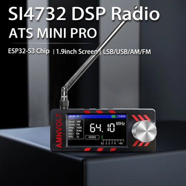 AMNVOLT ATS MINI SI4732 Full Band DSP Radio, Pocket Receiver FM AM MW SW SSB, with Headphone Amplifier Hi-Z