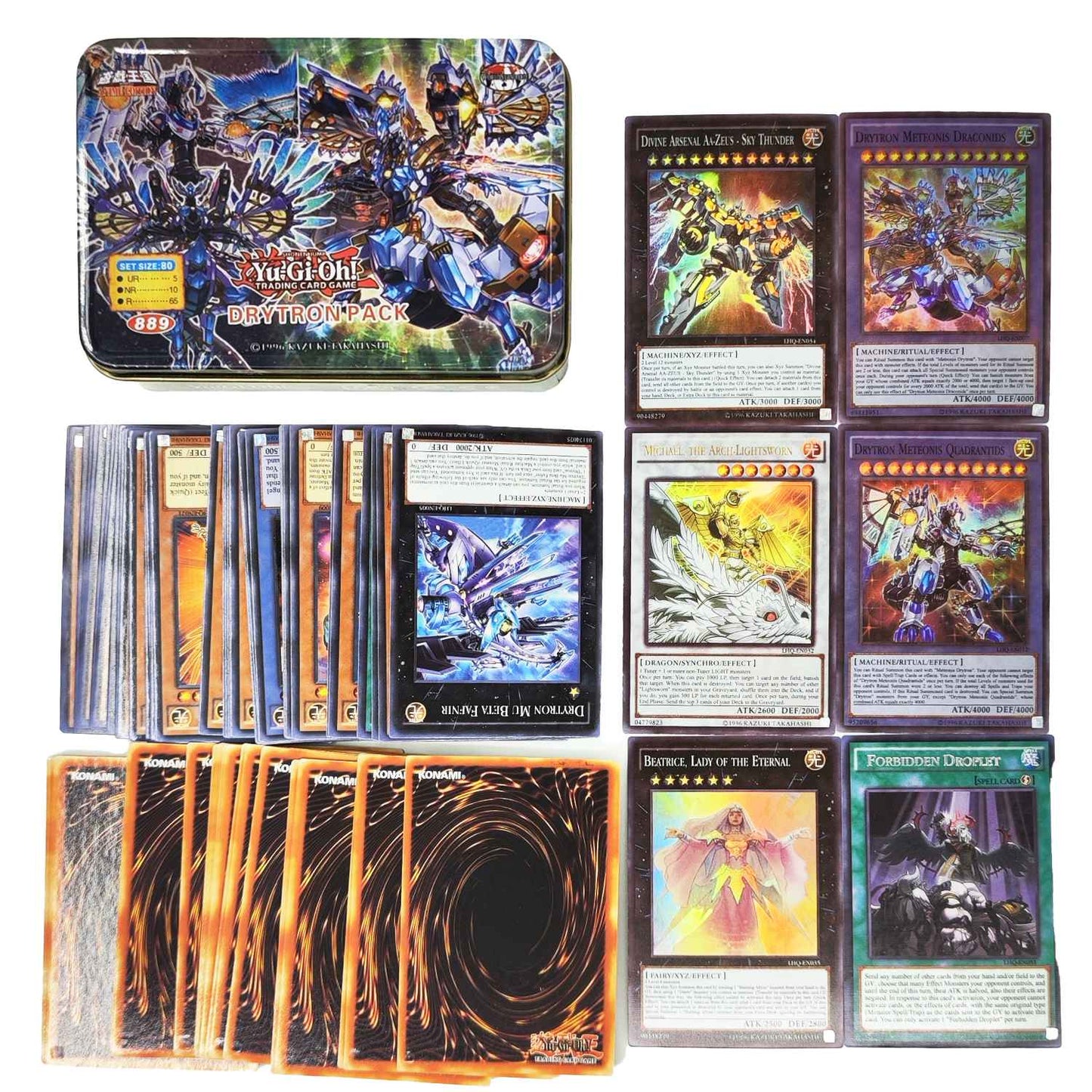 Yu Gi Oh Cards PACK DE DEUS EGÍPCIO Deck de Cartas Inglês TCG Holográfico Dourado Dragão Branco Jogo de Duelo Coleção de Cartas com Caixa de Lata