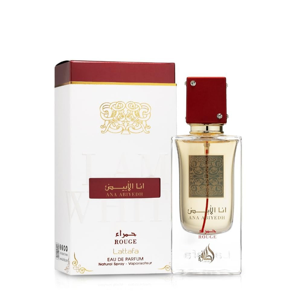 Lattafa Perfume Ana Abiyedh Rouge Unissex Eau de Toilette Spray, 60 ml