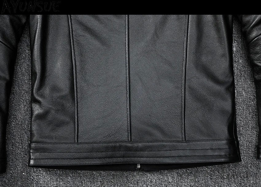 Mens Leather Jacket Autumn Men Clothing Handsome Motorcycle Jackets Two Colors Short Coats Kurtka M?ska Skórzana Slim