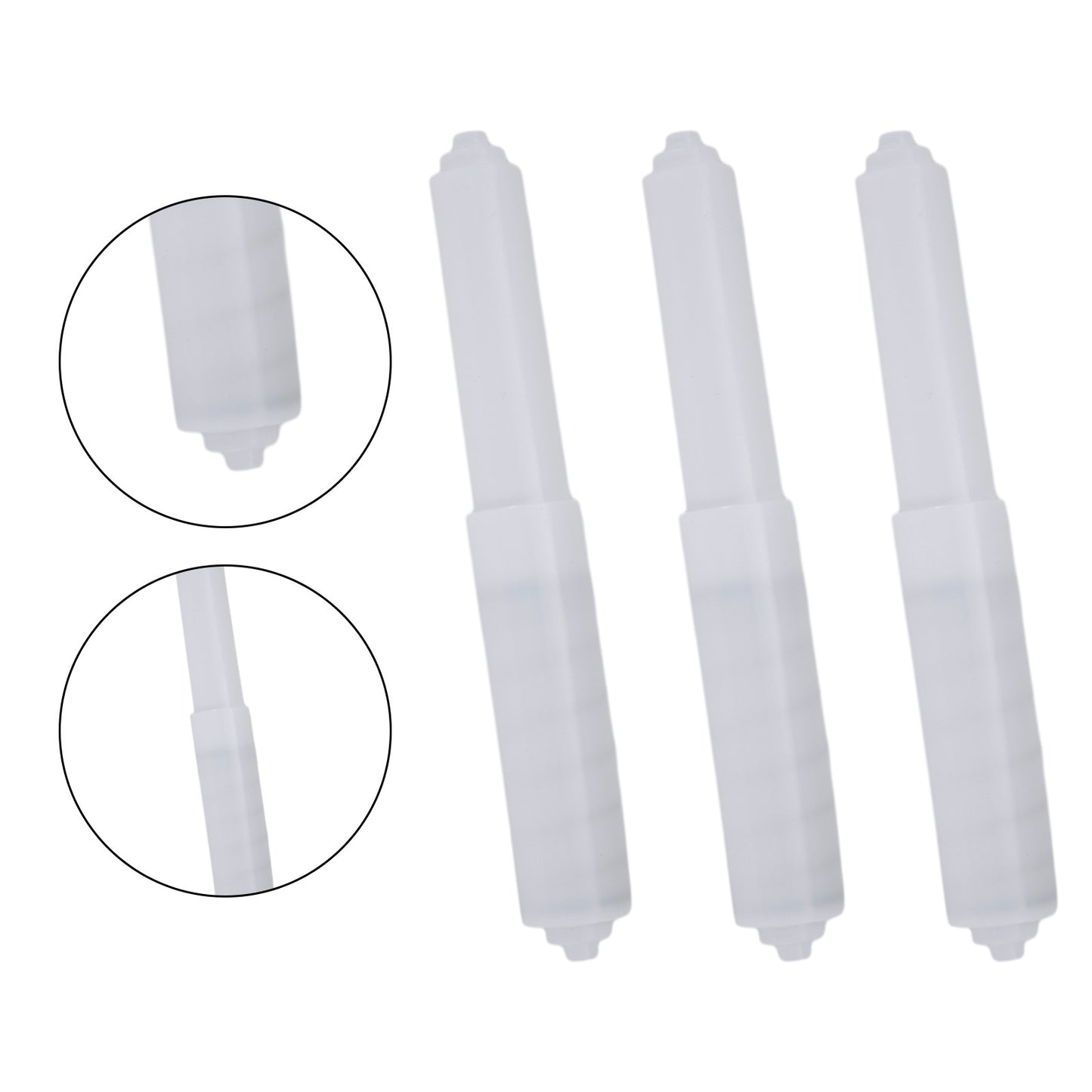 1/3PCS Replacement Toilet Roll Paper Shaft White Plastic Toilet Roll Holder Roller Spindle Insert Spring For Bathroom Accessory