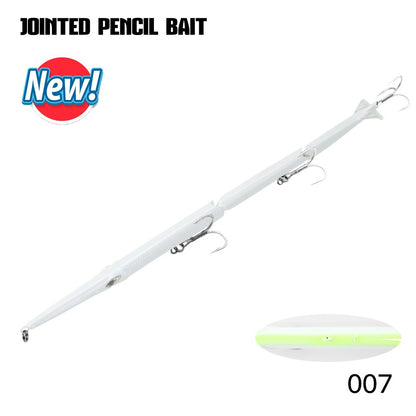 Isca Artificial Hunthouse Articulada Lápis 3 Seções 255mm/30.6g Agulha Sinking Swimbait para Anchova Robalo Material de Pesca