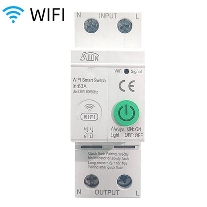 WIFI/ZigBee Smart Circuit Breaker Smart Switch Power Metering Remote-Metering Circuit Breaker 1P40A 2P63A Work With Tuya Alexa