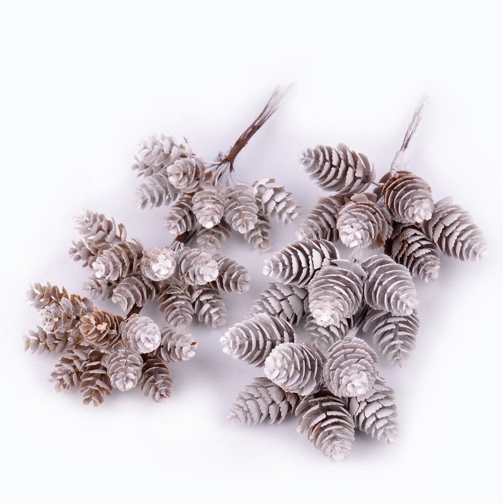 6/10 Pieces Mini Pine Cone Christmas Decoration Simulation Pine Cone Artificial Plant Home Decoration Supplies