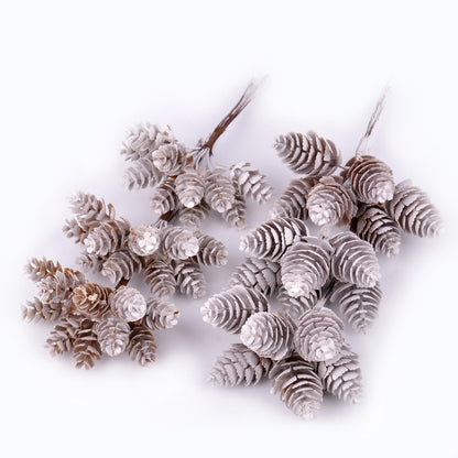 6/10 Pieces Mini Pine Cone Christmas Decoration Simulation Pine Cone Artificial Plant Home Decoration Supplies
