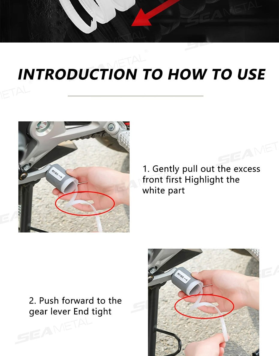 Capa para Alavanca de Câmbio de Moto BLALION Antifurto Sapatos de Silicone Autorretrátil Equipamento de Proteção para Pilotagem de Moto