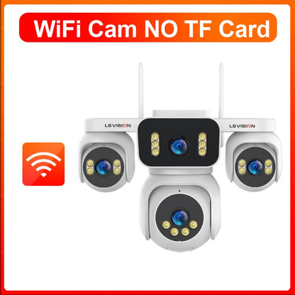 LS VISION 20MP IP Camera with 5m Cord 12X Zoom WiFi Security Cameras 4 Screens Night Vision Human Detection Auto Tracking HiEasy