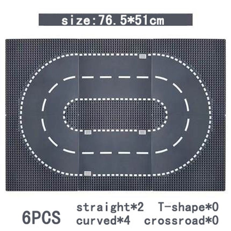 Placa de Base para Construção 32*32 Blocos de Montar Compatível com Todas as Marcas Cidade Rua Estrada Base Reta Cruzamento Curva Junção em T
