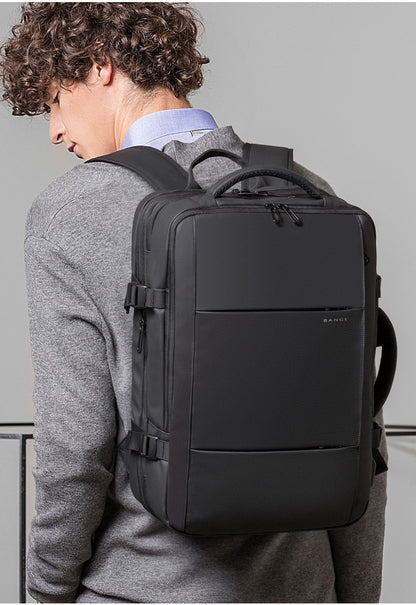 BANGE Mochila Expansível Masculina Impermeável Mochila para Notebook de 17.3 polegadas Masculina Grande Capacidade para Caminhada Viagem Mochilas Masculinas para Homens
