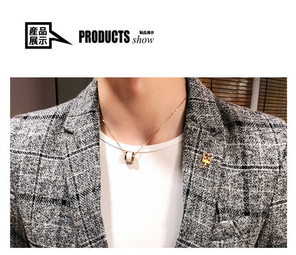 2025 New Men's Casual Plaid Suit Jacket Male Linen Plaid Business Self-cultivation Wedding Dress Party Suit Coat Plus Size S-5XL