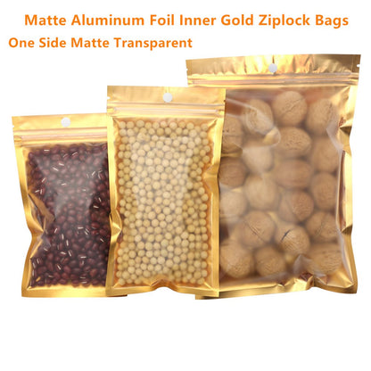 100pcs One Side Clear Laser Shiny Aluminum Foil Zip Lock Bags  Reflective Holographic Self-sealing Pouch for Fashion Accessories