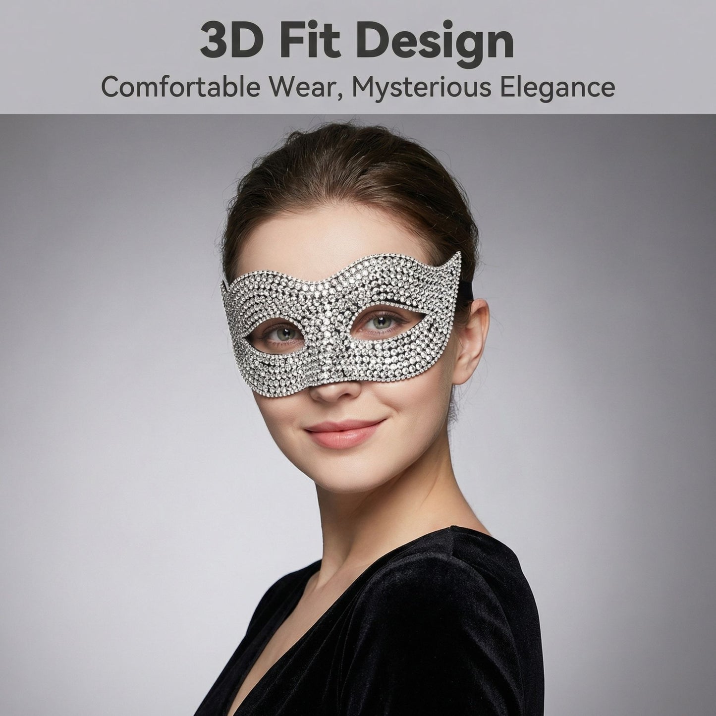 Party Masquerade Mask For Man and Women Full Diamond Half-Face Halloween Performance Entertainment Mask Fashion Eye Mask
