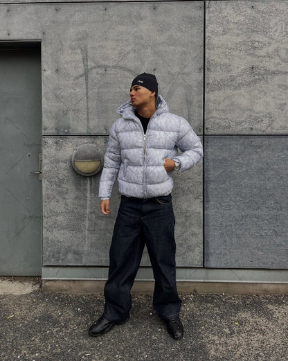 New European and American Trendy Streetwear Waterproof Hooded Jacket Men High Street Retro Solid Color Warm Zipper Coat Women