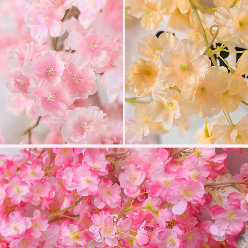 Pink Sakura Artificial Flowers Garland Cherry Blossoms Vines Garden Arch Decor Fake Flower Garland Wedding Party Home Decoration