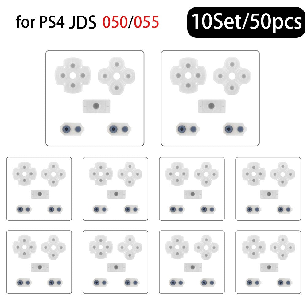 1-10Sets Replacement Conductive Rubber Pads for PS4 Controller Silicone Buttons Joystick Pads JDM-010/030/040/050 Repair Part