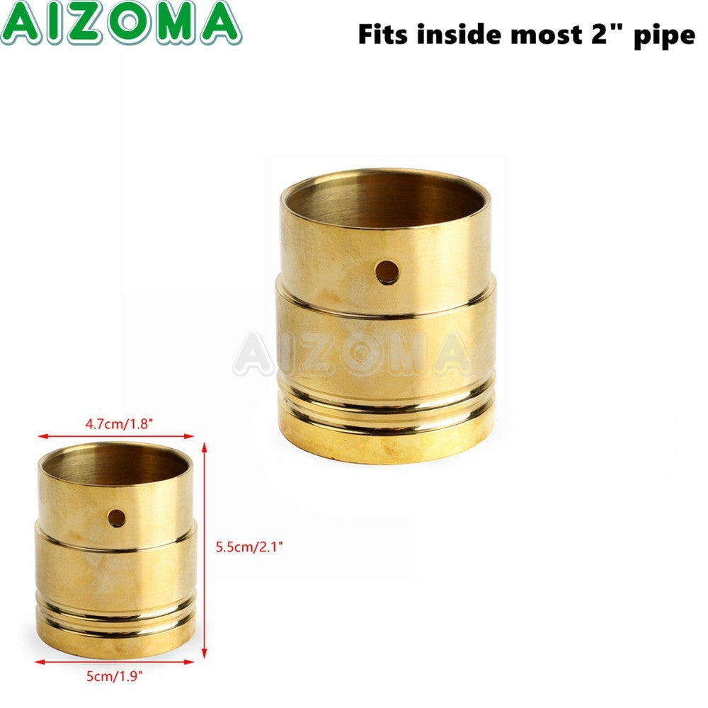 Universal 1-3/4" or 1.75" 2" 2.25" 2.5" Brass Exhaust Tips For Harley Chopper Bobber Sportster 883 1200 Muffler Pipe Plug Tube