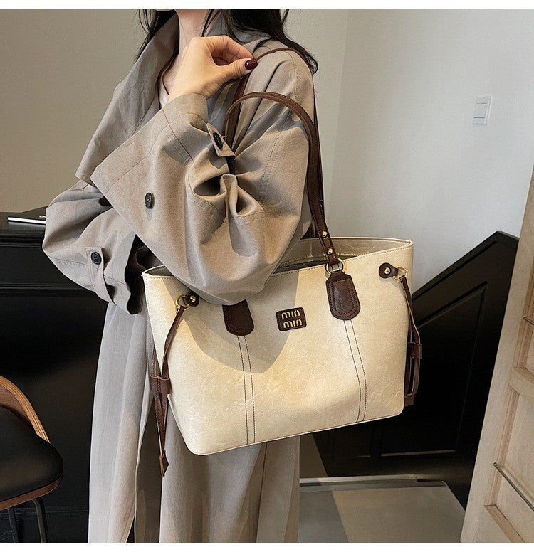 2025 New Light Luxury Niche Popular Large-capacity Commuting Versatile Shoulder Bag Casual High-end Tote Bag Women