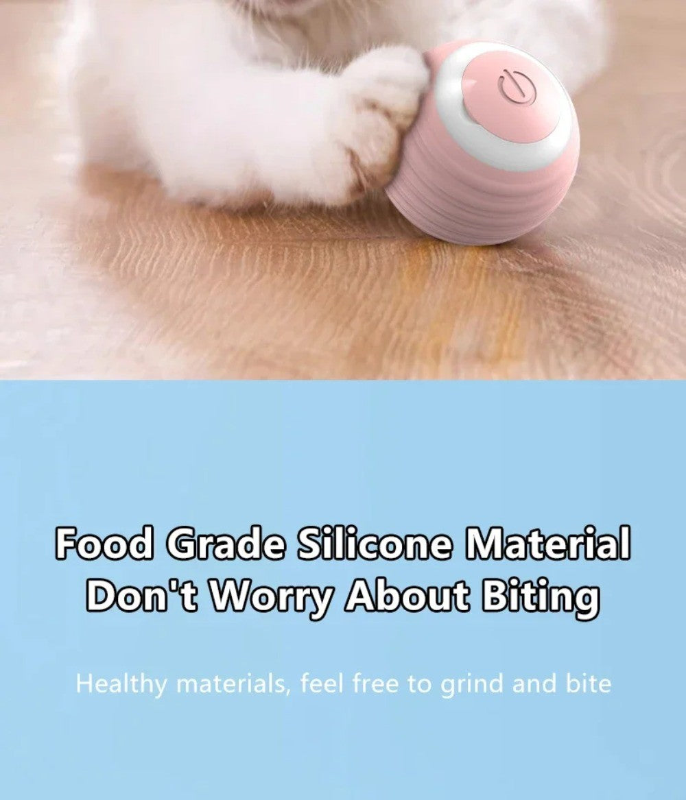 Brinquedo para Gato Bola Interativa Inteligente para Pets Brinquedos para Gatos Internos Bola Mágica de Rolamento Automático Brinquedo Eletrônico Interativo Acessórios para Gatos