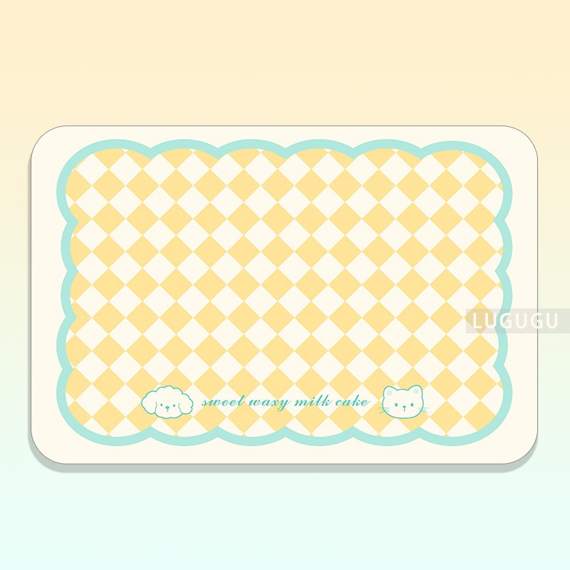 VIKAMA Cute Pet Placemats Cats And Dogs Universal Water-Absorbent Non-Slip Wash-Free Simple Pet Floor Mats Pet Supplies