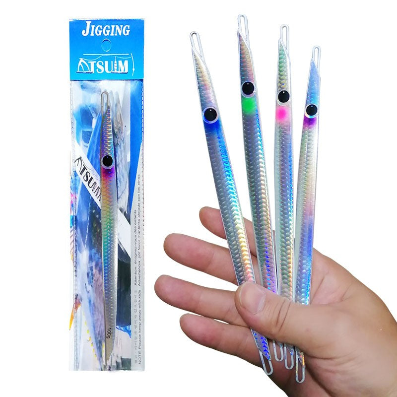 AS Fast JIg Lure Pesca Luminosa Jigs Velocidade de Queda Pescador 80g100g Isca Metálica Dura para Pesca Vertical em Barco Isca Que Afunda Pesca