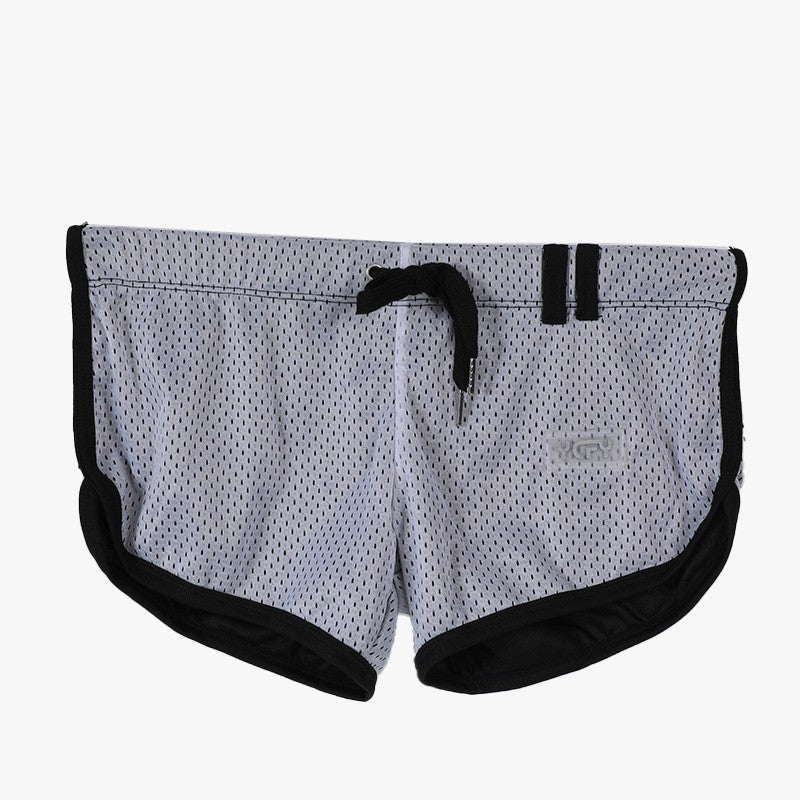 Brand Designer Men's Mesh Beathable Home Flat Pants Boxer Underwear Aro pants Breathable Pure Loose Fitting Underpants For Male