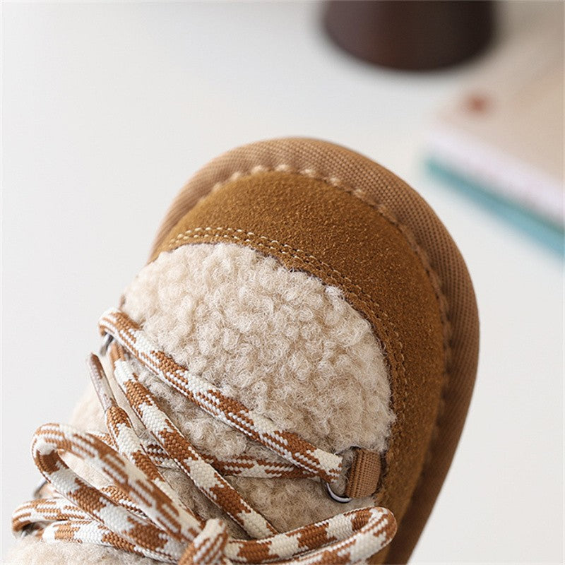 2025 New Winter Children Snow Boots Warm Plush Rubber Sole Toddler Kids Sneakers Infant Shoes Fashion Boys Girls Boots EU 21-30