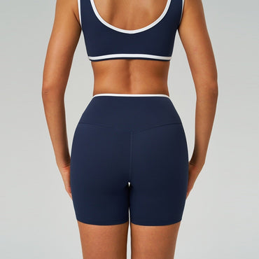 Women Splicing front waist cross Fitness Sport Sports Short High Waist Gym Yoga Short Legging Soft Tight Athletic Comprehensive