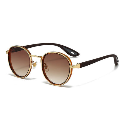 Vintage Designer Outdoor Sunglasses Men Round Fashion Plastic Titanium High Quality Sun Glasses Man UV Protection Glasses Woman