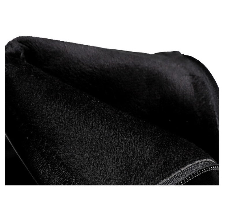 Retro European American Style Versatile Low Heel Heel Heightened Metal Pointed Iron Head Short Tube Women's Boots Short Boots