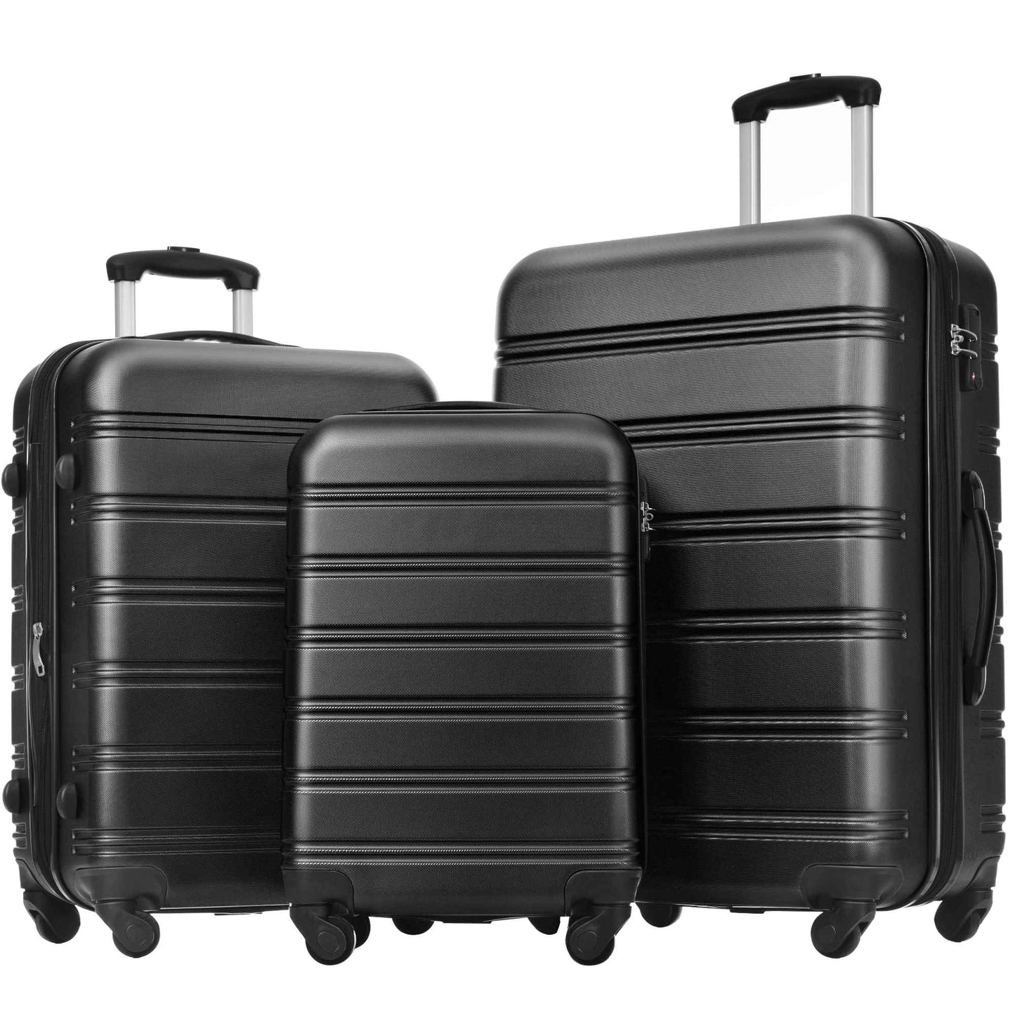 3 Piece Luggage Set Hardside Spinner Suitcase with TSA Lock 20" 24' 28" Available