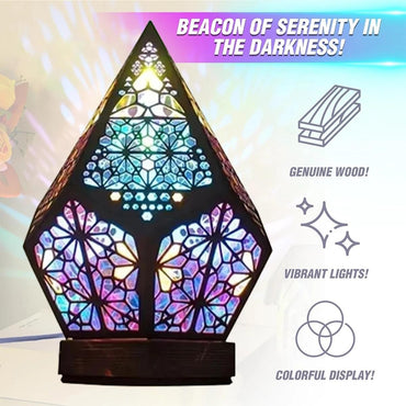 Usb Bohemian Led Projection Table Lamp Light Projector Colorful Desk Night Vintage Decoration Floor Decorative 3D Pattern Modern