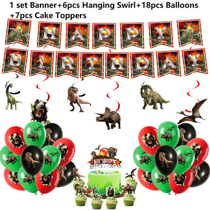 Dinosaur Party Decor 32inch Dinosaur Number Balloons 1-3 Year Olds Kid Birthday Baby Shower Matte Cartoon Foil Balloon Decors