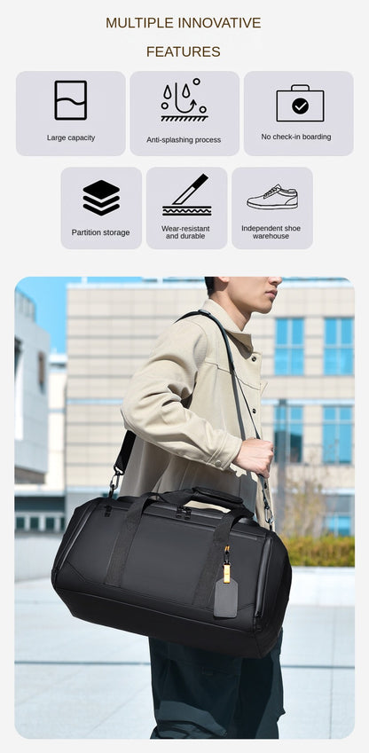 Customized High-end Men's Gym Bag Logo Fitness Bag Sports Bag Dry And Wet Travel Handbag Business Handbag Printed Name