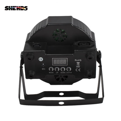 SHEHDS 1pcs LED 7x12W  Par Light 7x18W RGBWA+UV Moving Head Light Wash DMX 512  DJ Dicso Nightclub Party Christmas Audience
