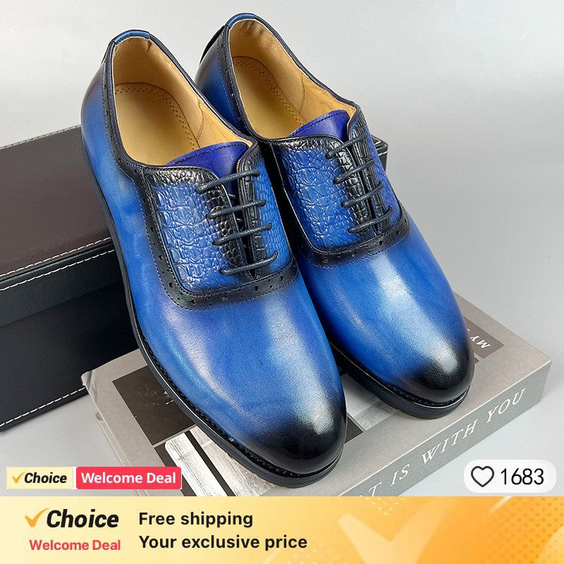 Handmade men shoes luxury brand high quality Genuine Leather dress shoes Man Fashion Formal Office Oxford Male Footwear Social