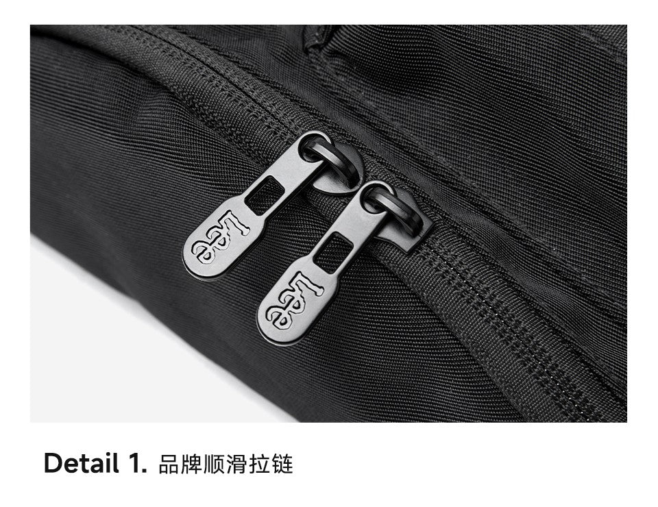LEE Original Black Fashion Fanny Pack Women Men Korea Style Waterproof Nylon Crossbody Chest Bag Sport Phone Shoulder Waist Bag