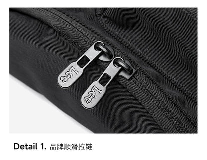 LEE Original Black Fashion Fanny Pack Women Men Korea Style Waterproof Nylon Crossbody Chest Bag Sport Phone Shoulder Waist Bag