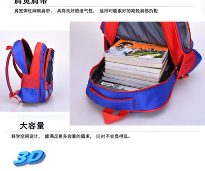 Mochila Infantil Spider King: Nylon Impermeável e Grande Capacidade para Crianças de 2 a 16 Anos