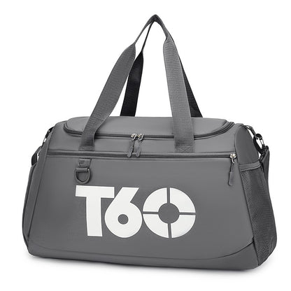 Large capacity travel bag, sports fitness backpack, with independent shoe cabinet, zipper closure, suitable for short-term and l