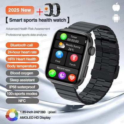 2025 Novo Para Xiaomi Redmi Watch 5 Chamada Bluetooth GPS Rastreamento NFC Frequência cardíaca IP68 À prova d'água Esporte Fitness Pulseira inteligente Unissex