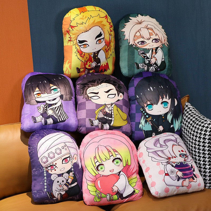 Kimetsu No Yaiba Plush Stuffed Pillows Demon Slayer Dakimakura Cute Anime Throw Pillow Kawaii Dolls Tanjirou Nezuko Back Cushion