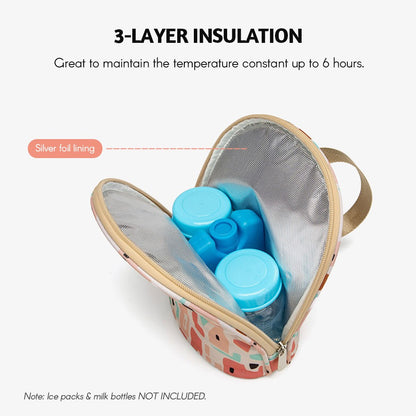 Breastmilk Cooler Bag Insulated Baby Bottle Bag Waterproof Baby Bottle Tote Bag Multifunction Nursing Travel Bag 3 Layers