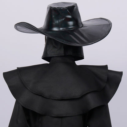 Plague Doctor Bird Cosplay Costume Medieval Hooded Robe Horrord Monk Steampunk Cloak Halloween Carnival Adult Kids Lantern Stick