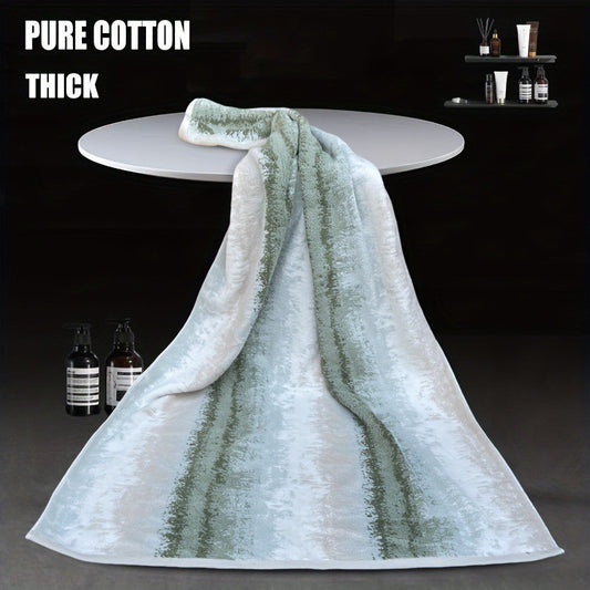 100% Cotton Thicked Gradient Color Bath Towel Yarn-dyed Jacquard Towels Absorbent Soft Beach Towels Bathroom Towel