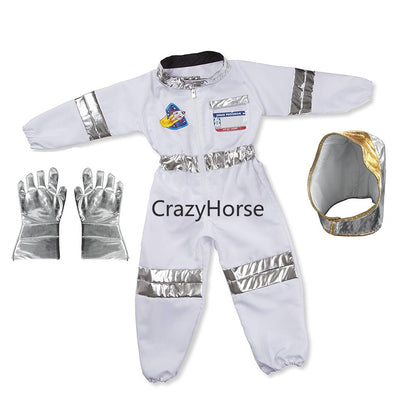 New Astronaut Boys Girls Cosplay Costume for Kids Spaceman Child Halloween Dress Up Children Rocket Jumpsuit Outfit Bodysuits