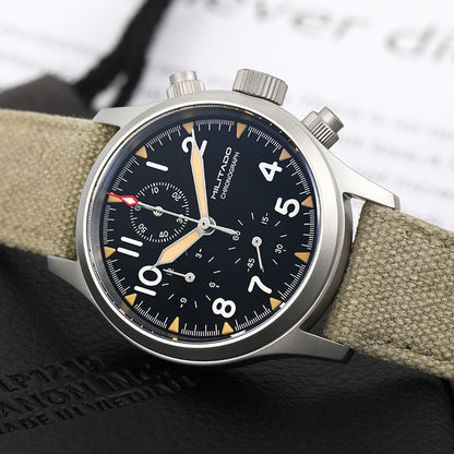 Militado ML1868KF Quartz 3 Dial Watch VK67 Chronograph Movement Luminous Watches Sapphire Glass 100m Water Resistance Wristwatch
