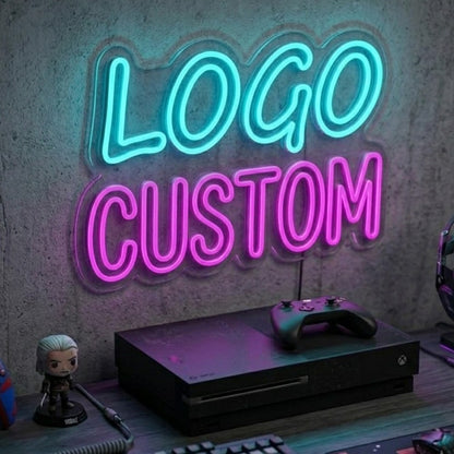 Custom Decor Sign Neon Sign Private Logo Sign Dimmable LED Light for Birthday Bar Wedding Party Company Business Logo Night Lamp