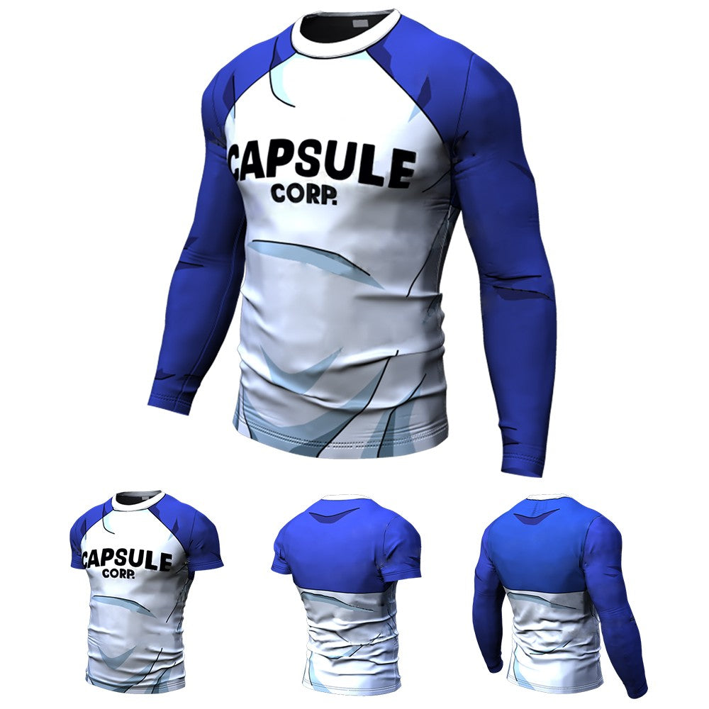 New Goku Men Summer T Shirt Gym CAPSULE CORP Printed Casual Quick-dry Fitness Short Sleeve Men's T-shirt Men Tees