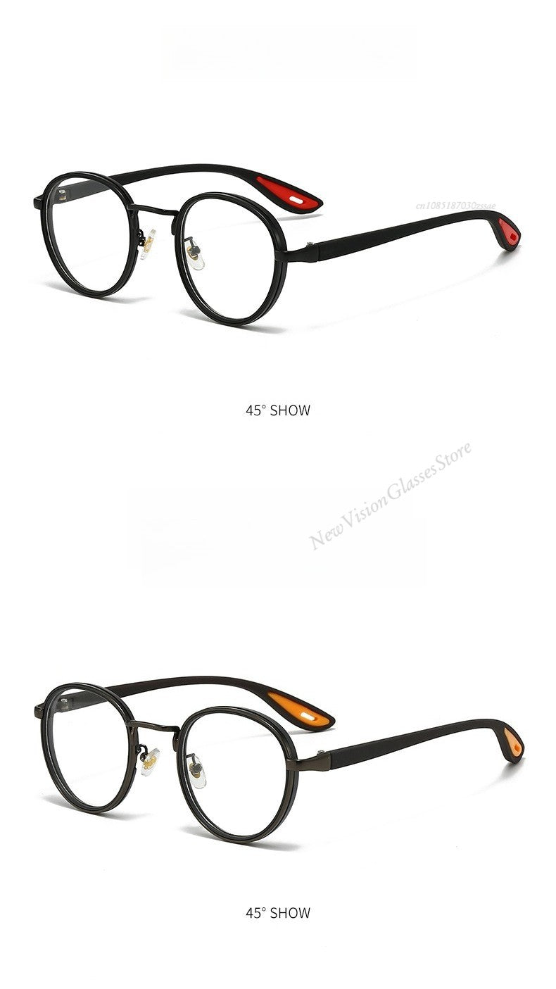 Vintage Designer Outdoor Sunglasses Men Round Fashion Plastic Titanium High Quality Sun Glasses Man UV Protection Glasses Woman